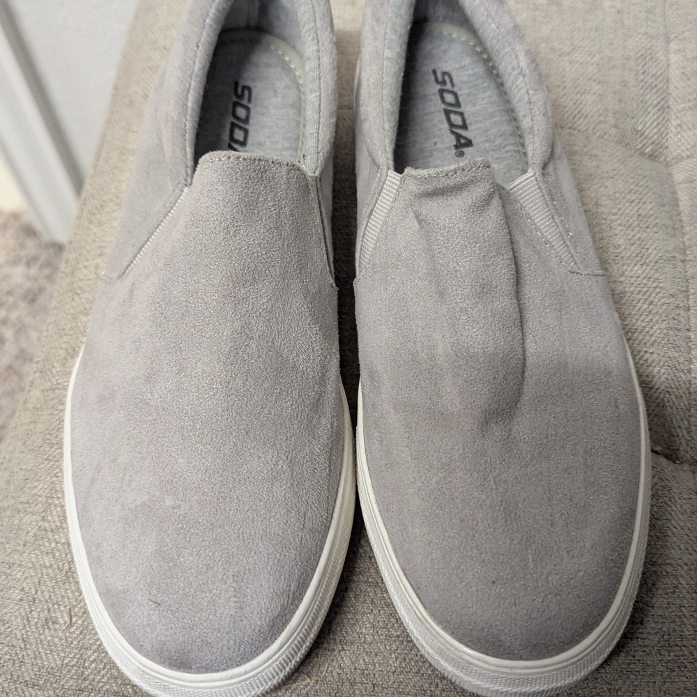 Soda Women's Gray Slip-On Sneakers